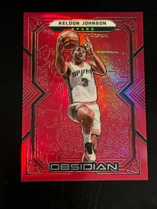 Keldon Johnson 2021-22 Panini Obsidian Electric Etch Red Flood #97 Spurs - Picture 1 of 2