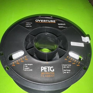 OVERTURE PETG Filamento 1,75 mm, Rotolo di PETG Bianco 1 kg Filamento (2,2 libbre) - Foto 1 di 4
