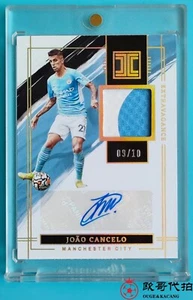 2021-22 Panini Impeccable Manchester City João Cancelo Gold Patch Auto 9/10 - Picture 1 of 2