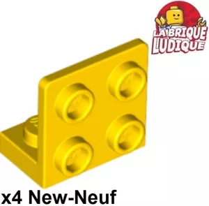 Lego 4x Bracket 1x2 - 2x2 Inverted support haut 90° jaune/yellow 99207 NEUF - Picture 1 of 1