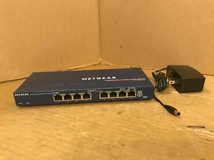 Netgear GS108Tv1 ProSafe 8-Port Gigabit Smart Ethernet Switch with Power Adapter - Picture 1 of 12