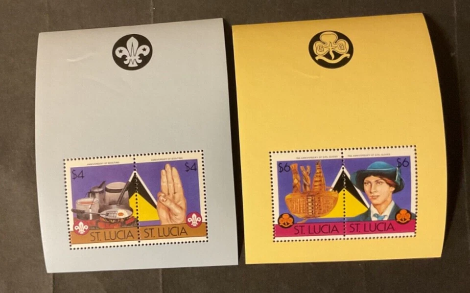 St Lucia Scott #823-24 never hinged - Image 1 of 1