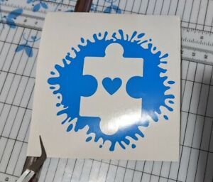 Autism Awareness splat Car Window Vinyl Decal Sticker 3" message Color: