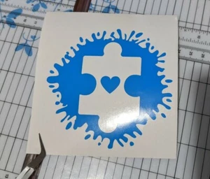 Autism Awareness splat Car Window Vinyl Decal Sticker 3" message Color: - Picture 1 of 3