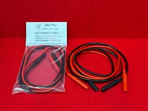 Conjunto de cable de prueba iRad 100 cm silicona 4 mm banana macho a macho par negro/rojo - Imagen 1 de 6