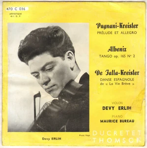 DEVY ERLIH / MAURICE BUREAU, PAGNANI-KREISLER PIANO VIOLON EP 1956 DUCRETET - Picture 1 of 4