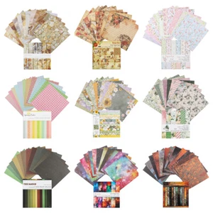 6 x 6 Zoll Blumenpolster Muster Papier Pad Karton 12 einseitige Papiere 12 Designs - Bild 1 von 45