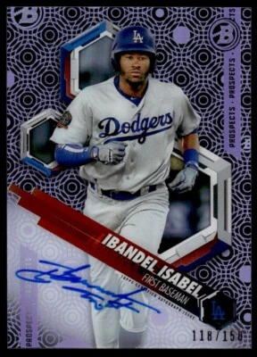 2018 Bowman High Tek Prospects Autograph Ibandel Isabel Rookie Auto /150 Los - Image 1 of 2