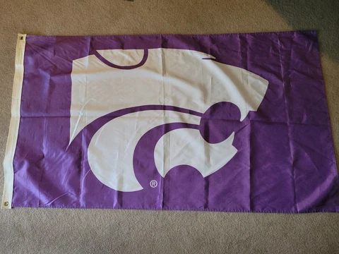 Kansas State Wildcats KSU K-State Flag Vintage 3x5 ft Powercat Logo Cover