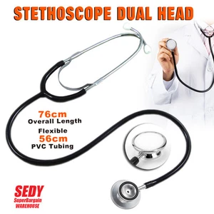 Stethoscope Dual Head Medical Health Doctor Heart Cardiac Examination - Picture 1 of 4