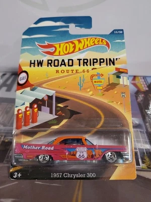 Hot Wheels 2014 Walmart Exclusive HW Road Trippin' #11/32 1957 Chrysler 300 Rt66 - Image 1 of 4