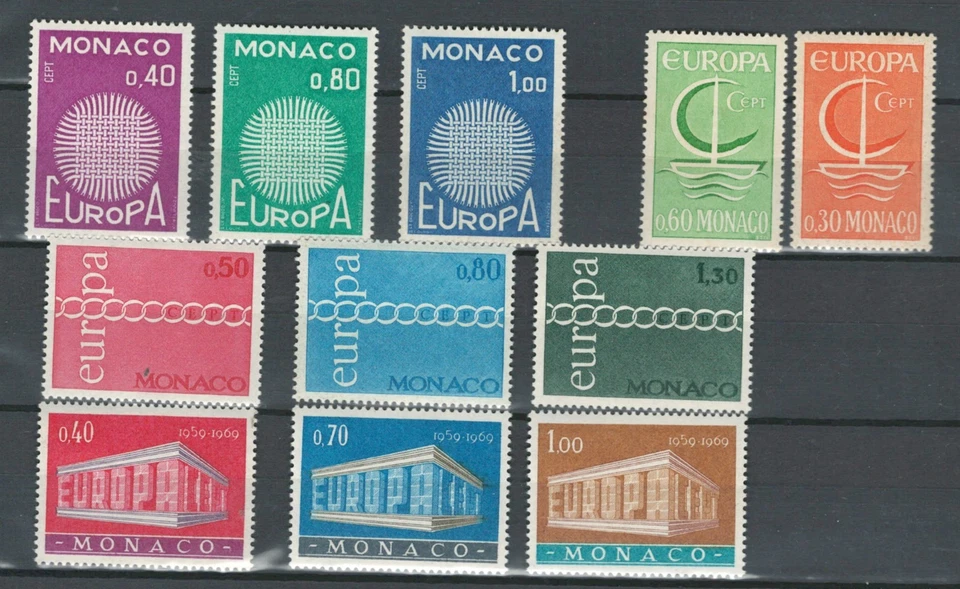 MONACO EUROPE EUROPA COMMEMORATIVE MNH 4 FULL  SETS  LOT (MON 119) - Image 1 of 1