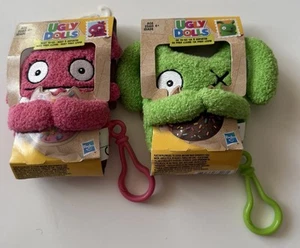 Lot of 2 Ugly Dolls Plush To Go Keychain Key Chain Clip On Set Backpack Monsters - Picture 1 of 5