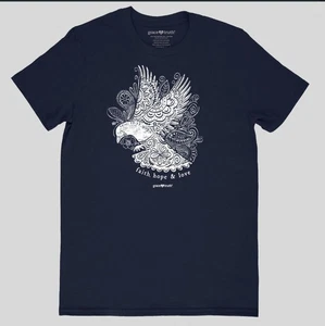 Kerusso grace & truth Women's Adult Cotton T-Shirt Dove "Faith, Hope and Love" - Picture 1 of 4