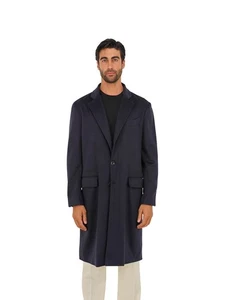 $3400 RUBINACCI "Skyfall 007" Blue Long Coat 100% Cashmere 40 US / 50 EU - Picture 1 of 7