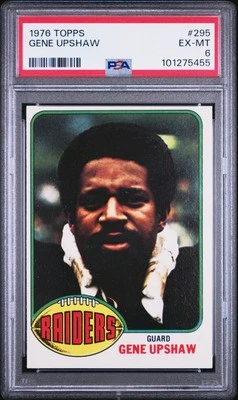 1976 Topps Gene Upshaw #295 PSA 6 EX-MT HOF Oakland Raiders - Image 1 of 2