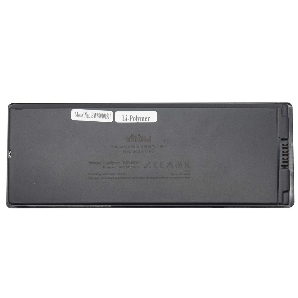 Batterie A1185 Kompatibel Mit Apple Macbook 13" Unibody Schwarz 5000Mah A1181 - Bild 1 von 3
