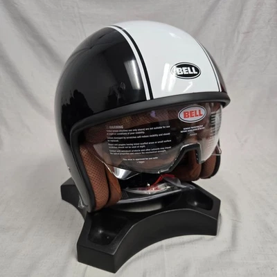 Bell TX-501 Open Face Helmet Rally Gloss Black/White Medium *OPEN BOX DISPLAY* - Image 1 of 4