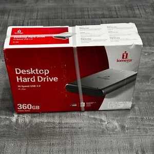 Iomega 360 GB 7200 RPM Desktop Hard Drive Hi-Speed USB 2.0 Pc/Mac - Picture 1 of 5