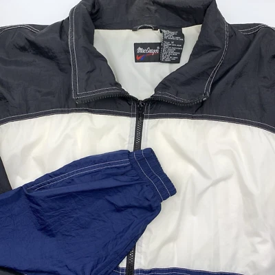Винтажный MacGregor куртка мужская средний ветровка разминка многоцветный молнии теннис - Изображение 1 из 4