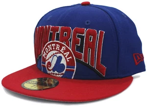 New Era 59Fifty Montreal Expos Sombrero Ajustado Logotipo Retro Azul Arco Alto MLB Gorra Talla - Imagen 1 de 7