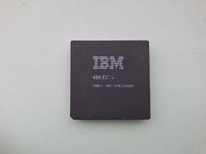 IBM 486 DX4 486-4V4100GIC 486DX4-100 vintage CPU GOLD - Picture 1 of 2