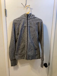 Women NWOT "Lululemon" gray, scuba hooded zip up jacket.No Size P2P 18" - Picture 1 of 3