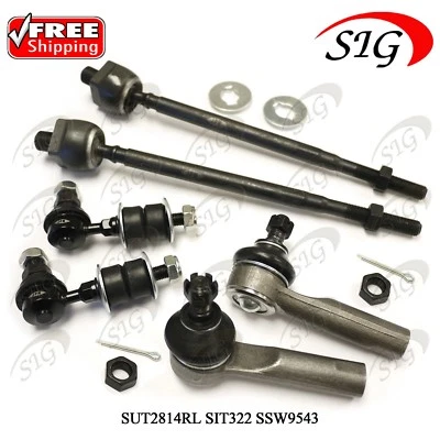 For Nissan Sentra 1991 - 1999 Front Inner & Outer Tie Rod End Sway Bar Kit 6PC - Image 1 of 4