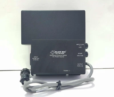 BLACK BOX LB9907PS 7247465500 HARDENED ETHERNET SWITCH AC POWER SOURCE - Image 1 of 4