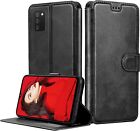 A02s Case and HD Screen Protector, Premium Leather Flip Wallet Shockproof Tough