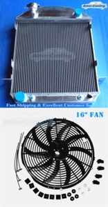 3Row Aluminum Radiator For 1917-1923 Ford Model T Bucket Ford Engine + 16" Fan - Picture 1 of 8