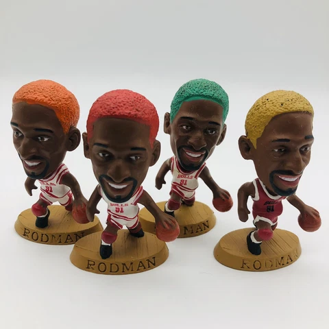 Lot of 4 Vintage Chicago Bulls Dennis Rodman 1997 Headliners NBA Figures! Cover