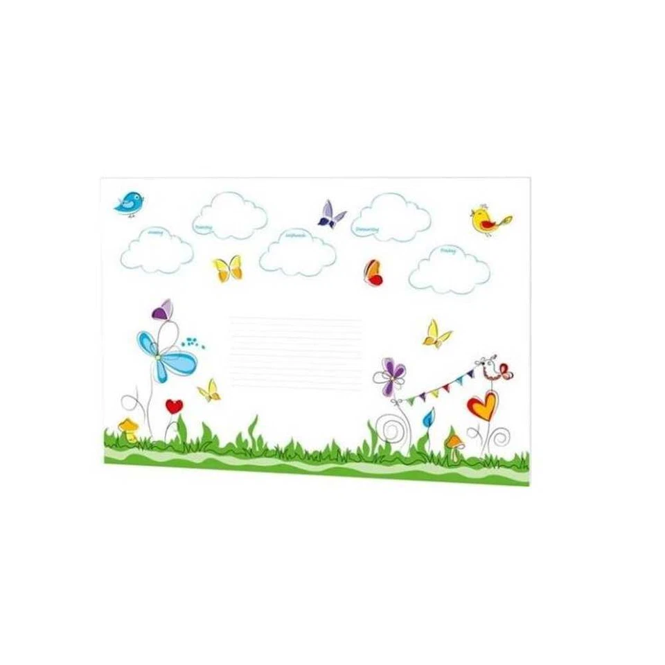 RNK Verlag Papier Schreibunterlage 48x33cm -Schmetterlinge- 30 Blatt