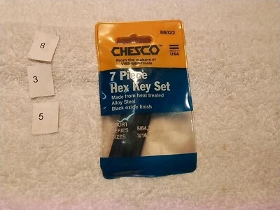 CHESCO 88022 7PC HEX KEY SET SAE USA 🇺🇸 - Image 1 of 4