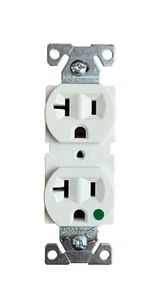 Receptáculo dúplex Eaton 8300W de alta resistencia grado hospitalario, blanco *NUEVO* - Imagen 1 de 6