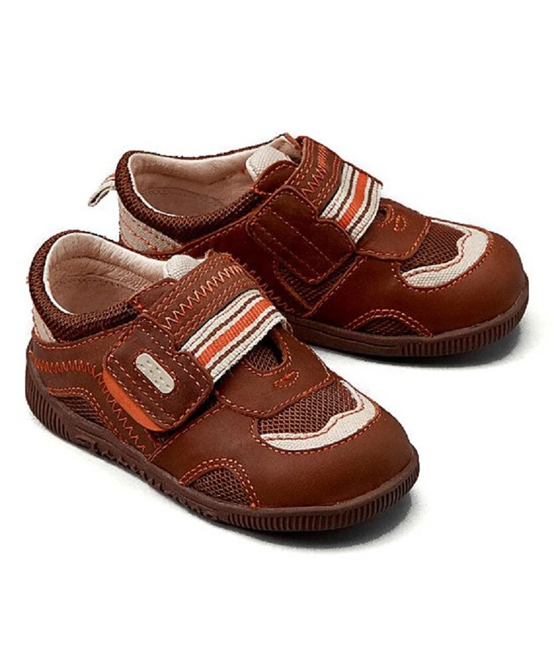 Zapatilla deportiva Footmates Boys marrón cuero Jamie 5T ancho medio Foto 1 de 1