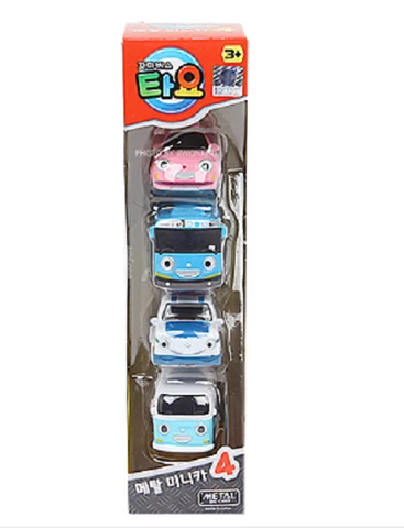 Tayo Little Bus Friends Mini Metal Toy Car 4 pcs Set Cover