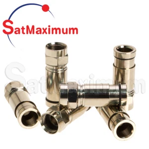 RG6 F-Typ Stecker Kompression Stecker Adapter für Koaxial Koaxialkabel - Menge - Bild 1 von 12