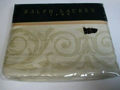 Ralph Lauren Lambert Stripe Neutral Floral Bedding Flat Sheet - King - Image 1 of 4