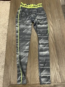 Men's Jock Under Armour Spandex Tights Compression Pants Gray Green S - Picture 1 of 1