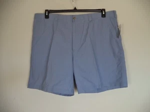 Men's Sky Blue Covington Flat Front Shorts. Size 44. 100% Cotton. - Picture 1 of 9