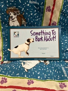 Vintage Wishbone Dog Something To Bark About Award Card Certificate Big Feats! - Bild 1 von 4