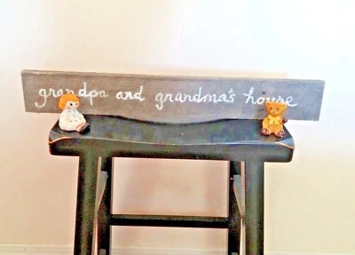 Grandpa and Grandma House Wood Sign, Pregnancy Announcement, Gift, Grandparent - Image 1 of 4