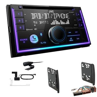 JVC 2-DIN MP3 Autoradio Bluetooth DAB+ für Ford Cougar 1998-2002 in schwarz - Bild 1 von 4