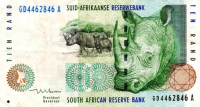 South Africa 10 Rand ND(1999) VF+ Banknote P-123b Prefix GD Mboweni Sig. - Image 1 of 2