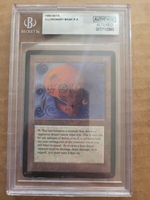 Beta Illusionary Mask MTG Magic English Reserved List Card LP 1993 Inked Rare - Image 1 of 4