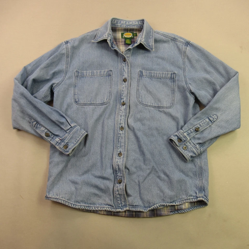 Camisa Cabelas Para Hombre Mediana Manga Larga Botón Delantero Denim Ligero Foto 1 de 4