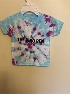 The Dino Den Tie - Dye Girl’s 4 - 5 Years Short Sleeve T - Shirt 100% Cotton - Picture 1 of 3