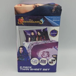 DISNEY  "DESCENDANTS 3"  3 PIECE MICROFIBER TWIN SHEET SET NIB - Picture 1 of 7