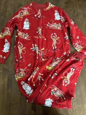 Nick & Nora M носок обезьяна Рождество праздник спальное место цельный уютный флис 🎄 - Изображение 1 из 4